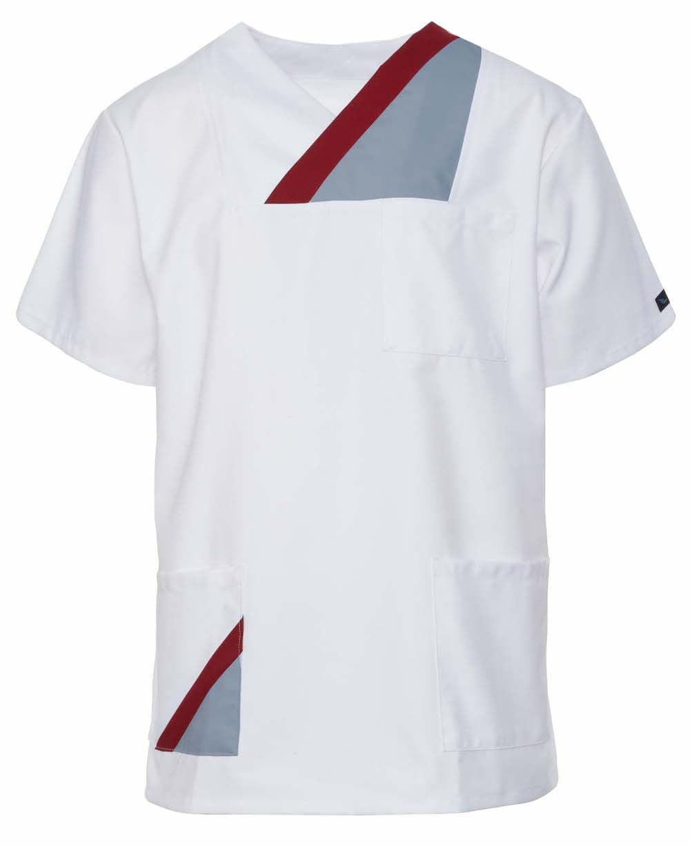 Medizinische Bluse Hani Kurzarm Weiss B/S - medizinische Damenblusen