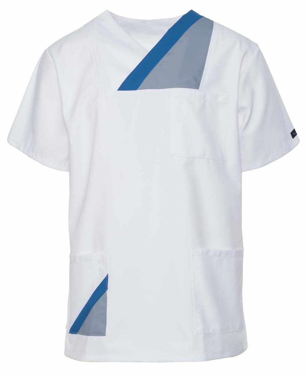 Medizinische Bluse Hani Kurzarm Weiss N/S - medizinische Damenblusen