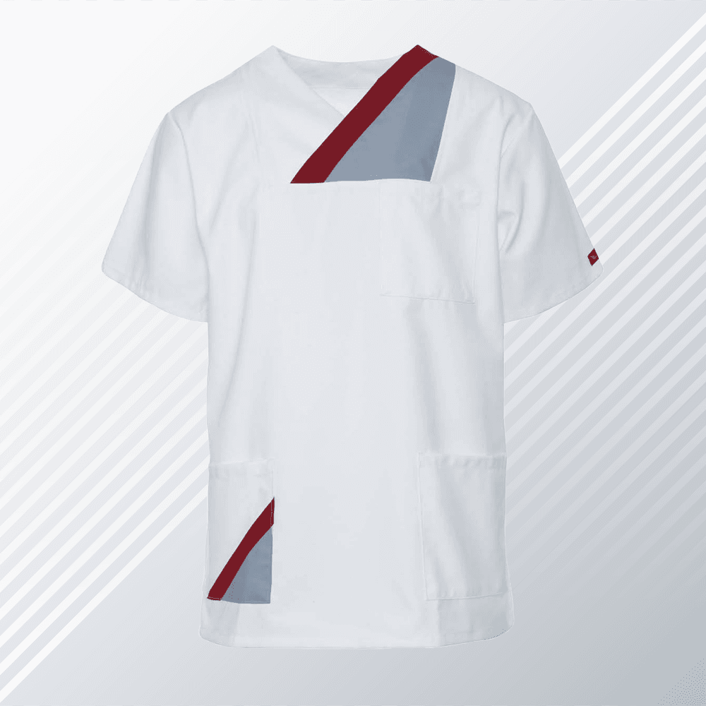 Medizinische Bluse Hanover Kurzarm Weiss B/S - medizinische Herrenblusen