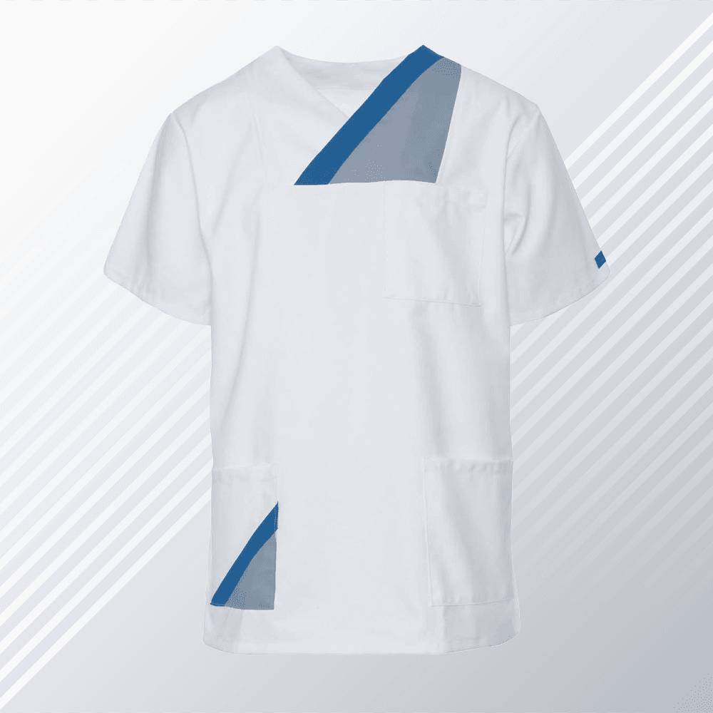 Medizinische Bluse Hanover Kurzarm Weiss N/S - medizinische Herrenblusen