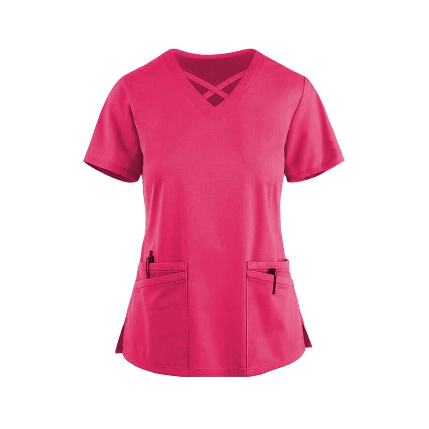 Medizinische Bluse Ceris mit Streifen Rosa - Damen-Medizinblusen