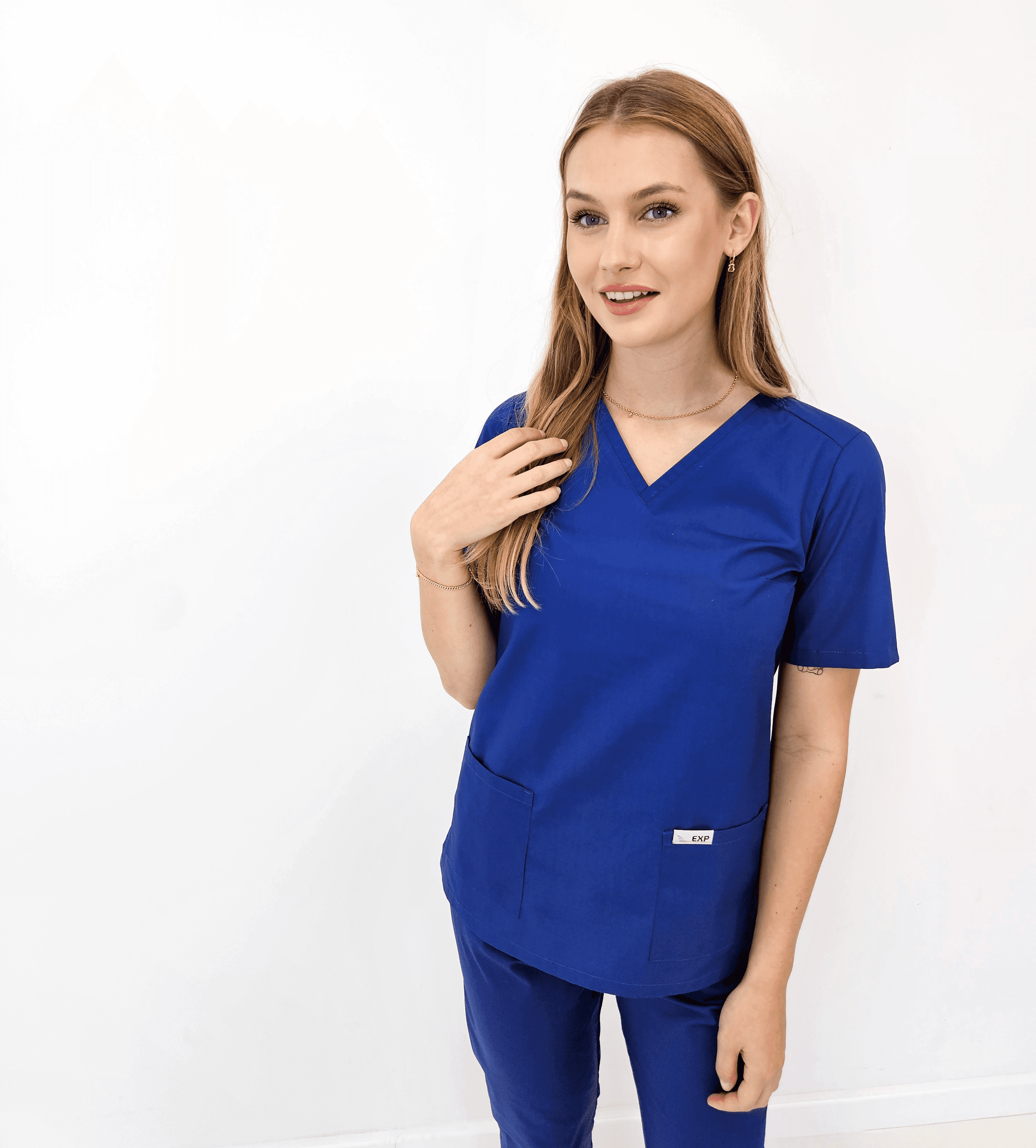 Medizinische Bluse Scrub ROYAL - medizinische Damenblusen