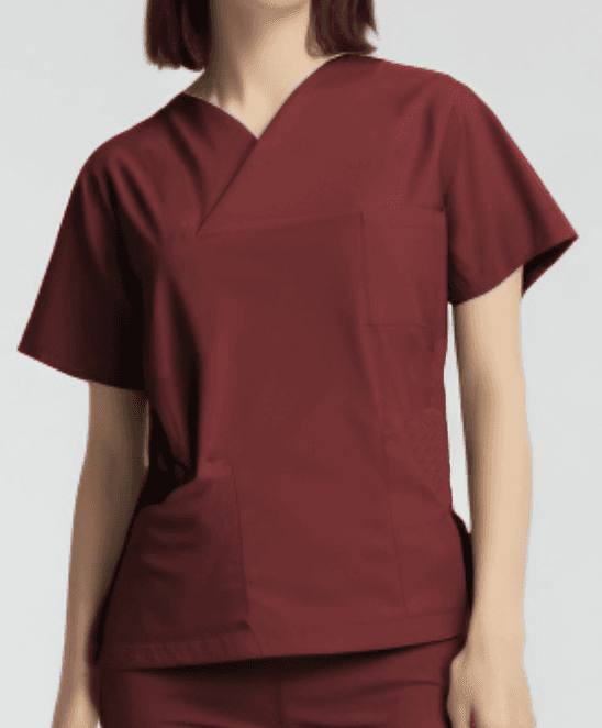 Bordeauxfarbene OP-Bluse LITE-MAX - OP-Blusen