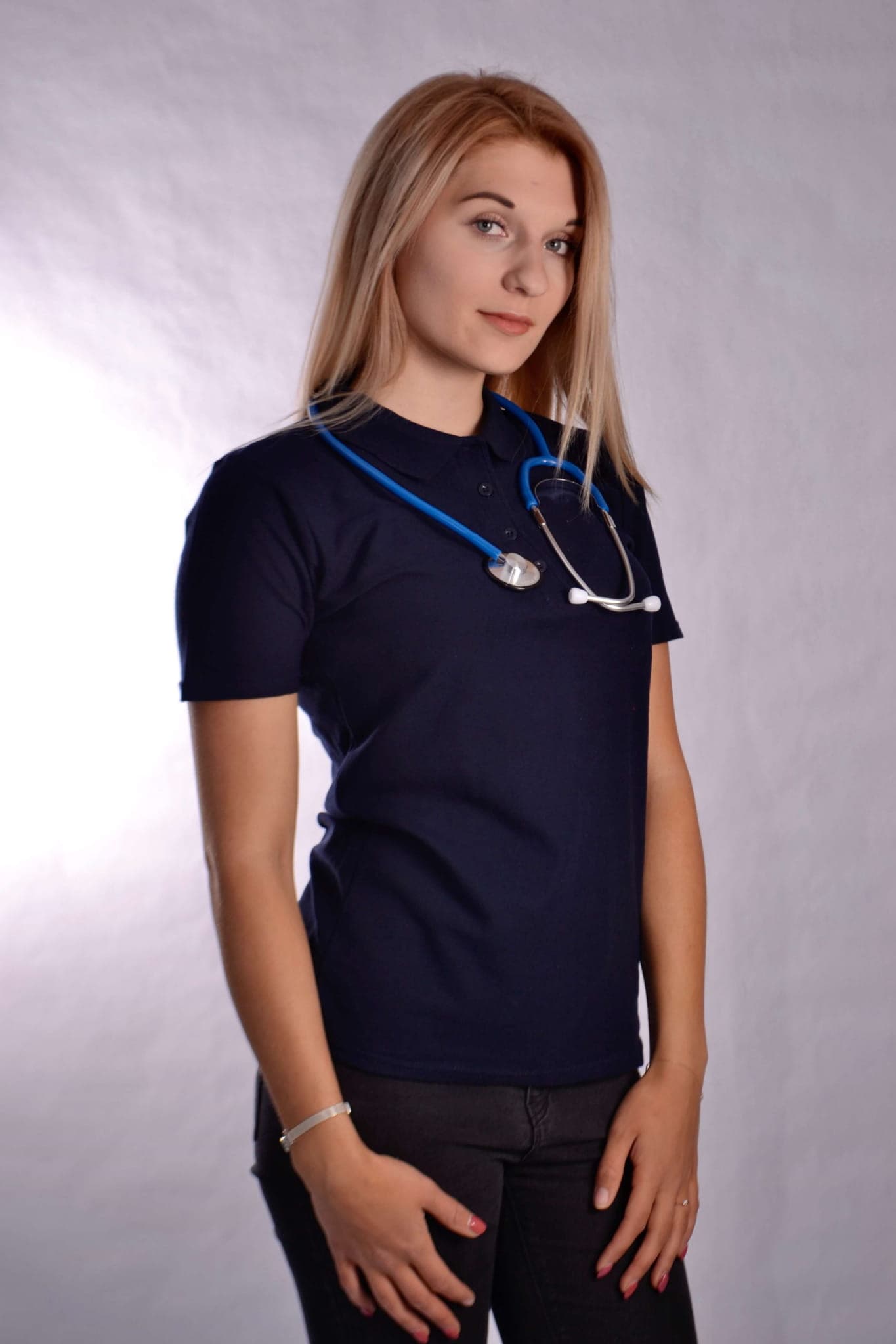 Poloshirt Ariana Dunkelblau - medizinische Poloshirts