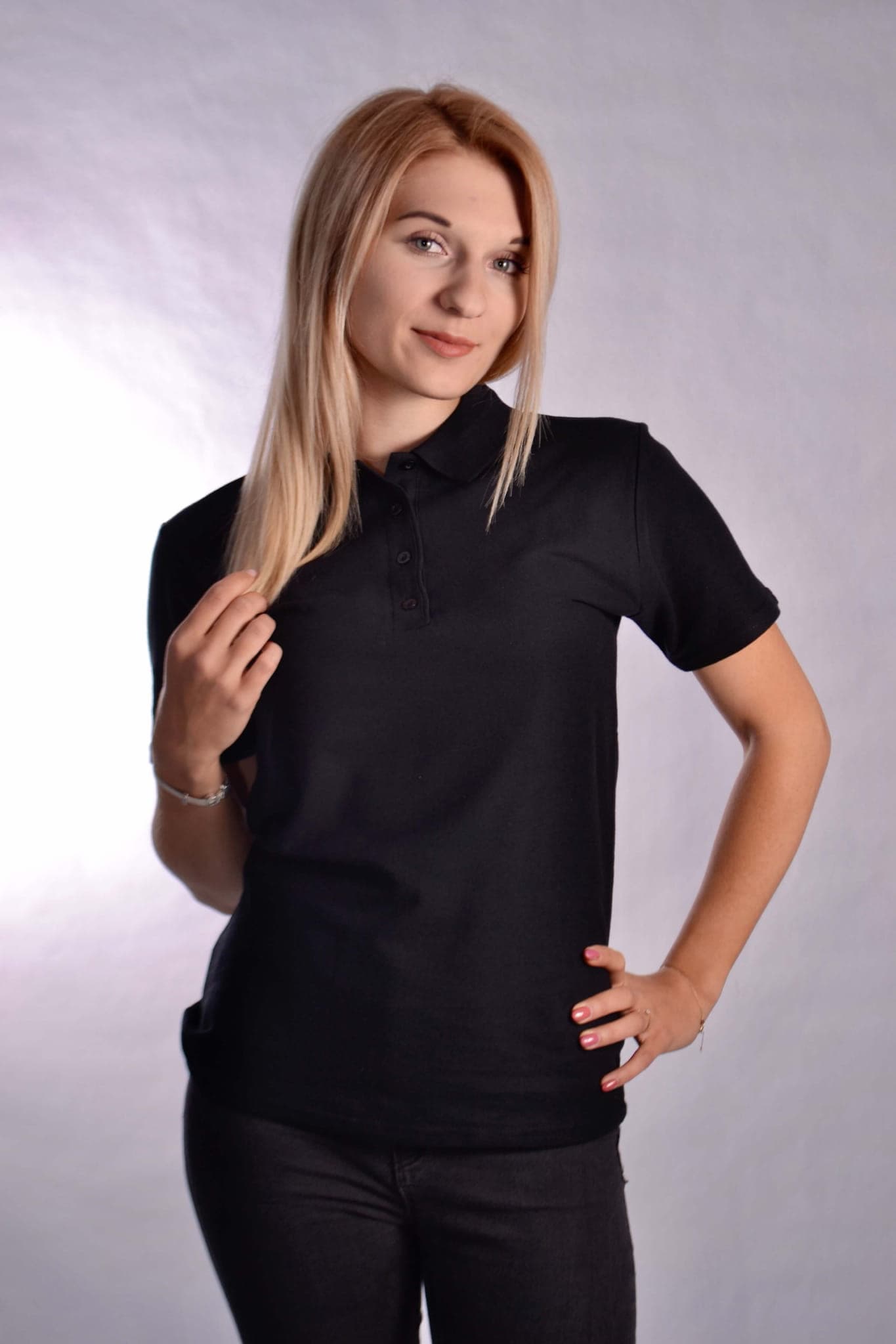 Poloshirt Ariana Schwarz - medizinische Poloshirts