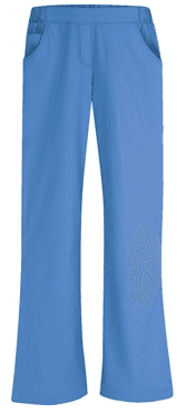 Medizinische Hose Pingi Zwei Taschen Zierhosenschlitz Hellblau - medizinische Damenhosen