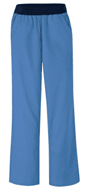Medizinische Hose Uni Gummibund Hellblau - medizinische Damenhosen