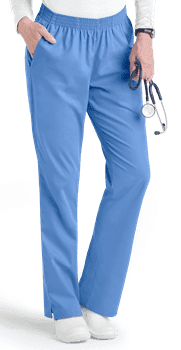 Medizinische Hose Waist Zwei Taschen Gumka Hellblau - medizinische Damenhosen