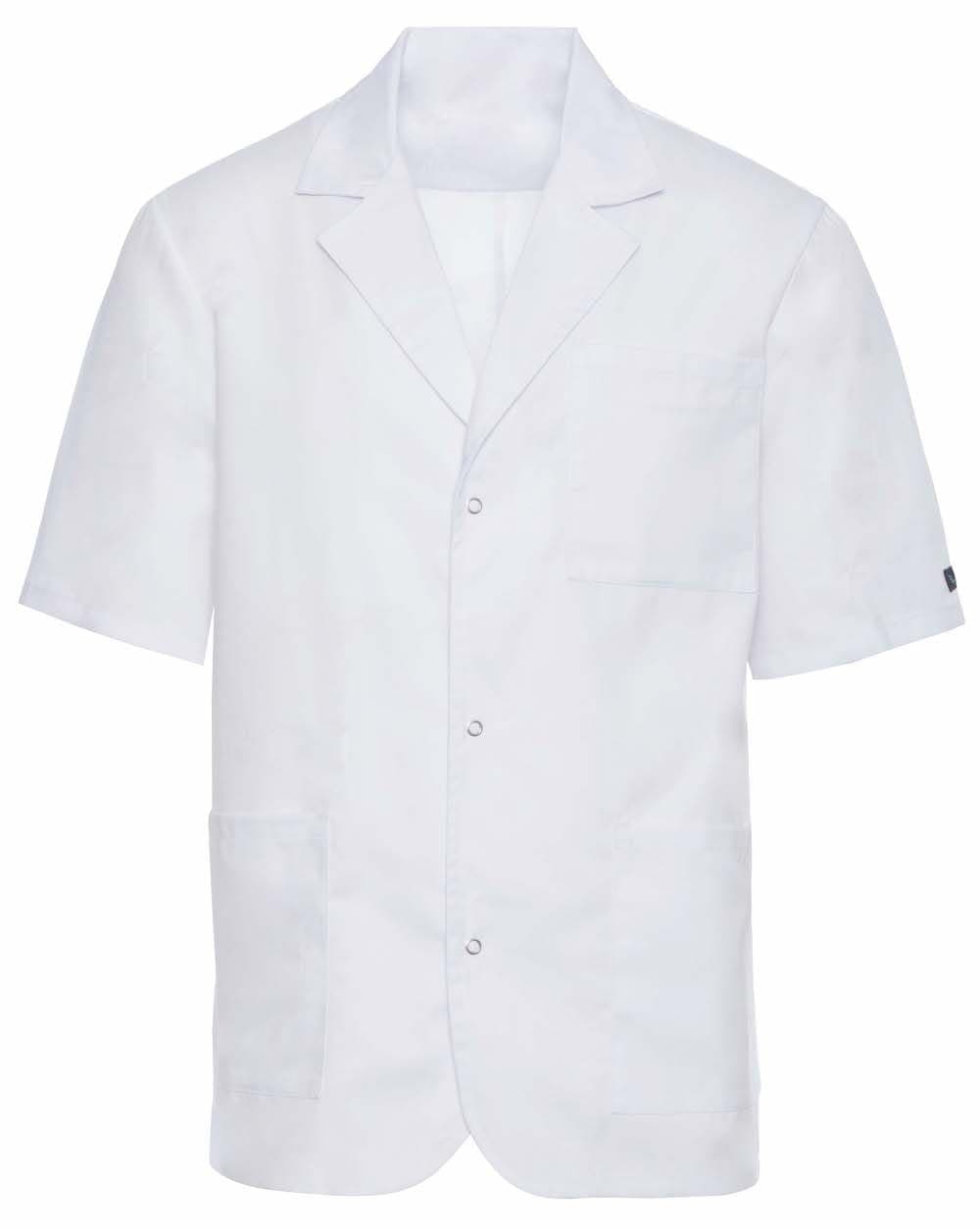 Medizinische Jacke Aleks Kurzarm Weiss - medizinische Herrenblusen